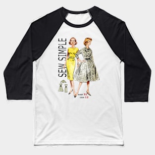 Sew Simple - Vintage Dressmaking Pattern Baseball T-Shirt